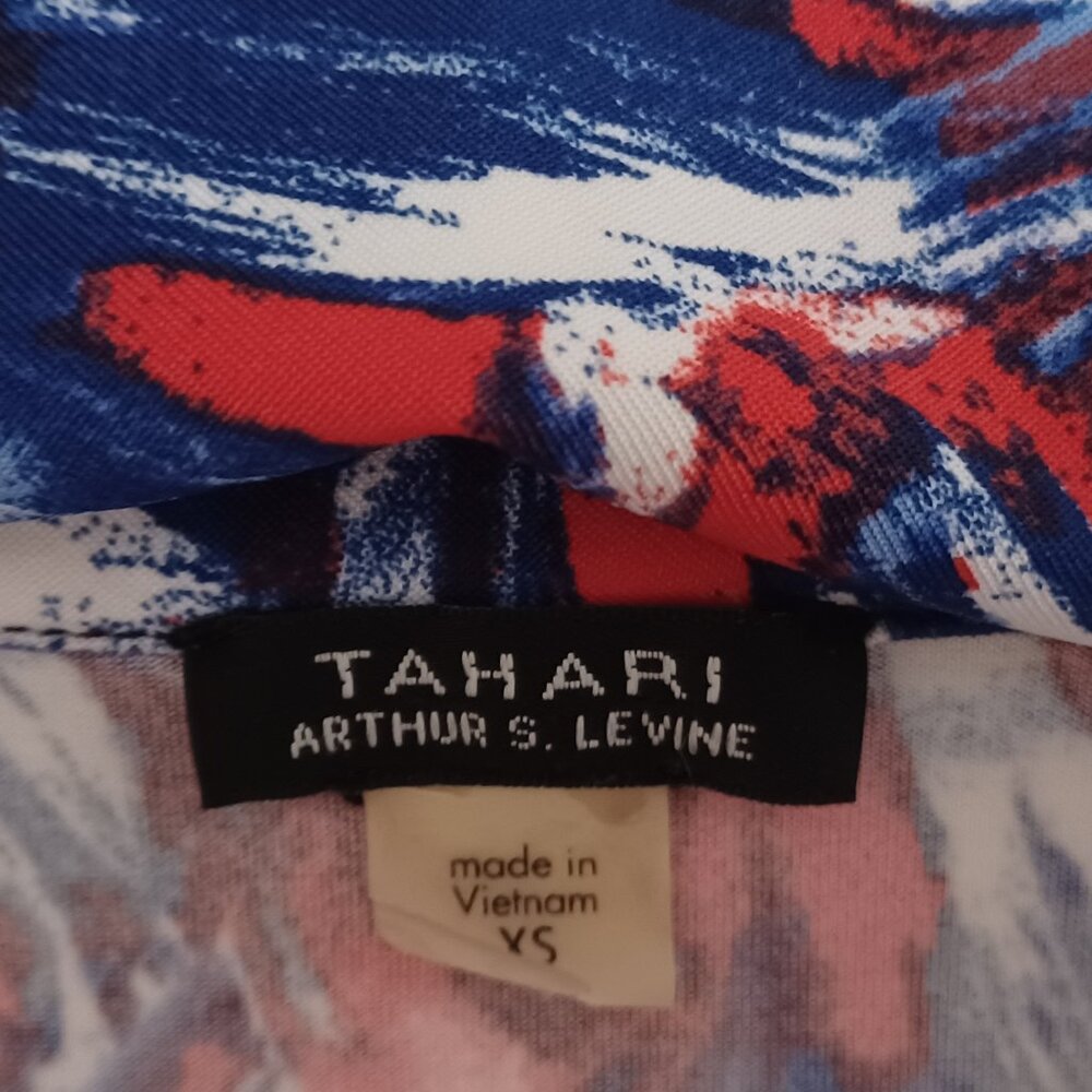 Women's Tahari All American 4th of July Red/White/Blue Sleeveless Blouse Size XS - Picture 6 of 8